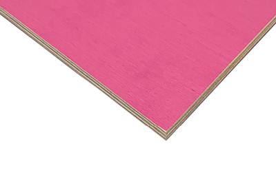 Sperracolor PLAC 18mm längsfurniert Birke Schälfurnier gestürzt A/B farbig Fuchsia Red ca. RAL 4003 (24/Pal.)