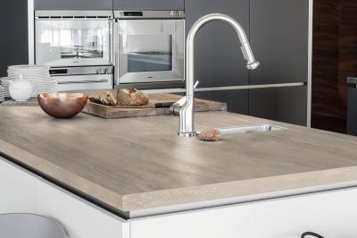Kaindl Worktops Arbeitsplatten mit Postforming Kante K2756 CN Travertin Alcamo