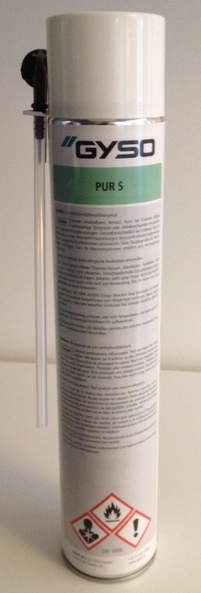 Gyso Pur S 1 K Füll- und Isolierschaum auf PU-Basis, Dose à 750 ml ergibt (ca. 37 Liter)