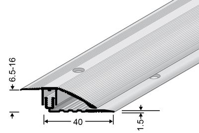 PPS Anpassungsprofil Champion 6,5-16mm Abdeckprofil zum Schrauben sand eloxiert 2,7m